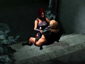 Busty hentai coed sucking dick and facial cumshot